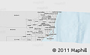 Silver Style Panoramic Map of ZIP code 33023