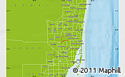 Physical Map of ZIP code 33025