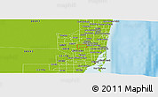 Physical Panoramic Map of ZIP code 33025