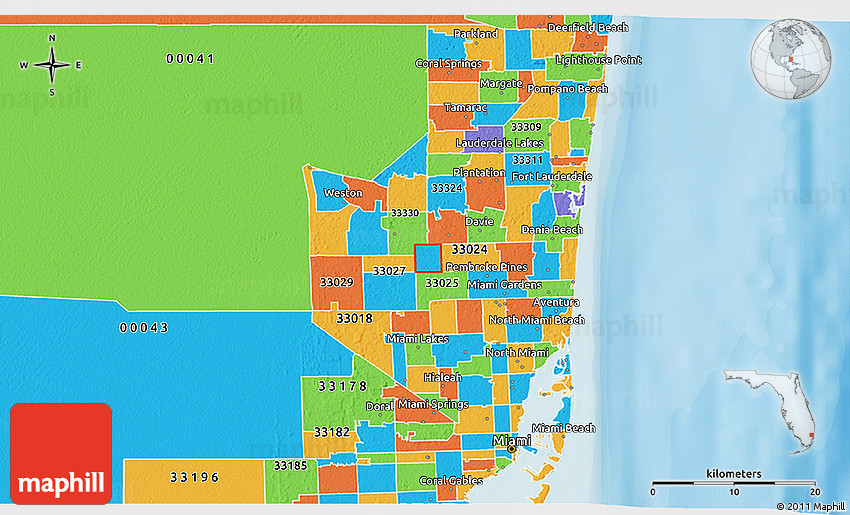 ft lauderdale zip code map Political 3d Map Of Zip Code 33026 ft lauderdale zip code map