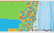 Political 3D Map of ZIP code 33026
