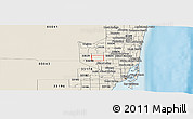 Shaded Relief Panoramic Map of ZIP code 33027