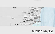 Silver Style Panoramic Map of ZIP code 33027