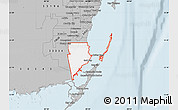 Gray Map of ZIP code 33035