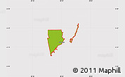Physical Map of ZIP code 33035, cropped outside