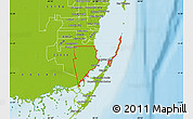 Physical Map of ZIP code 33035