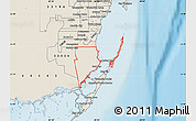 Shaded Relief Map of ZIP code 33035