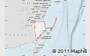 Silver Style Map of ZIP code 33035