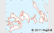 Silver Style Simple Map of ZIP code 33042