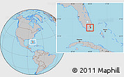 Gray Location Map of ZIP code 33122