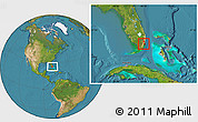 Satellite Location Map of ZIP code 33122