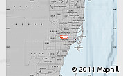Gray Map of ZIP code 33122