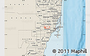 Shaded Relief Map of ZIP code 33122