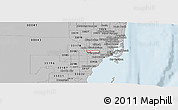 Gray Panoramic Map of ZIP code 33122