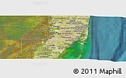 Satellite Panoramic Map of ZIP code 33122