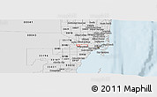 Silver Style Panoramic Map of ZIP code 33122