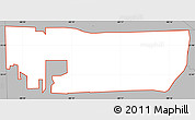 Gray Simple Map of ZIP code 33122
