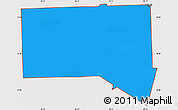 Political Simple Map of ZIP code 33130, cropped outside