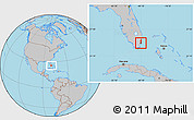 Gray Location Map of ZIP code 33131