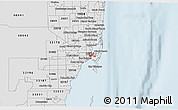 Silver Style 3D Map of ZIP code 33132