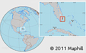 Gray Location Map of ZIP code 33132