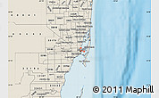 Shaded Relief Map of ZIP code 33132