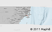 Gray Panoramic Map of ZIP code 33132