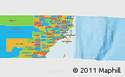 Political Panoramic Map of ZIP code 33132