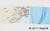 Shaded Relief Panoramic Map of ZIP code 33132
