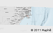 Silver Style Panoramic Map of ZIP code 33132