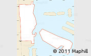 Classic Style Simple Map of ZIP code 33132
