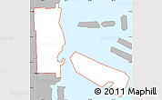 Gray Simple Map of ZIP code 33132