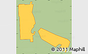 Savanna Style Simple Map of ZIP code 33132, cropped outside