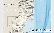 Shaded Relief Map of ZIP code 33135