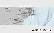 Gray Panoramic Map of ZIP code 33135
