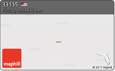 Physical Panoramic Map of ZIP Code 33135, cropped outside