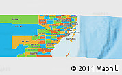 Political Panoramic Map of ZIP code 33135