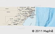 Shaded Relief Panoramic Map of ZIP code 33135