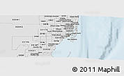 Silver Style Panoramic Map of ZIP code 33135