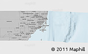 Gray Panoramic Map of ZIP code 33140