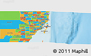 Political Panoramic Map of ZIP code 33140