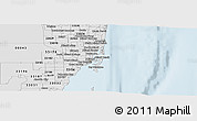 Silver Style Panoramic Map of ZIP code 33140