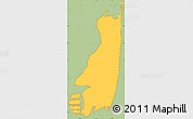 Savanna Style Simple Map of ZIP code 33140, cropped outside