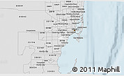 Silver Style 3D Map of ZIP code 33143