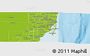 Physical Panoramic Map of ZIP code 33147