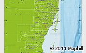 Physical Map of ZIP code 33155