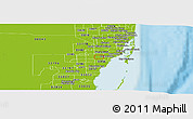 Physical Panoramic Map of ZIP code 33155