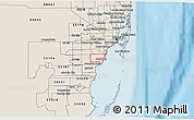 Shaded Relief 3D Map of ZIP code 33156
