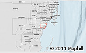 Silver Style 3D Map of ZIP code 33156
