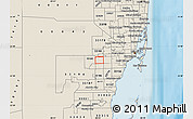 Shaded Relief Map of ZIP code 33175